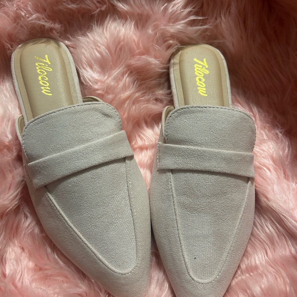 Women's Elegant Cream Mules